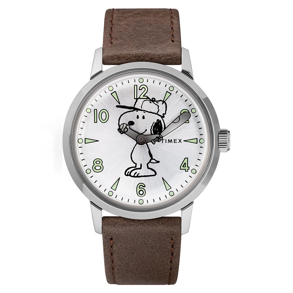 Welton Timex X Peanuts - Snoopy 2-Hand 40mm Leather Band – Timex ...