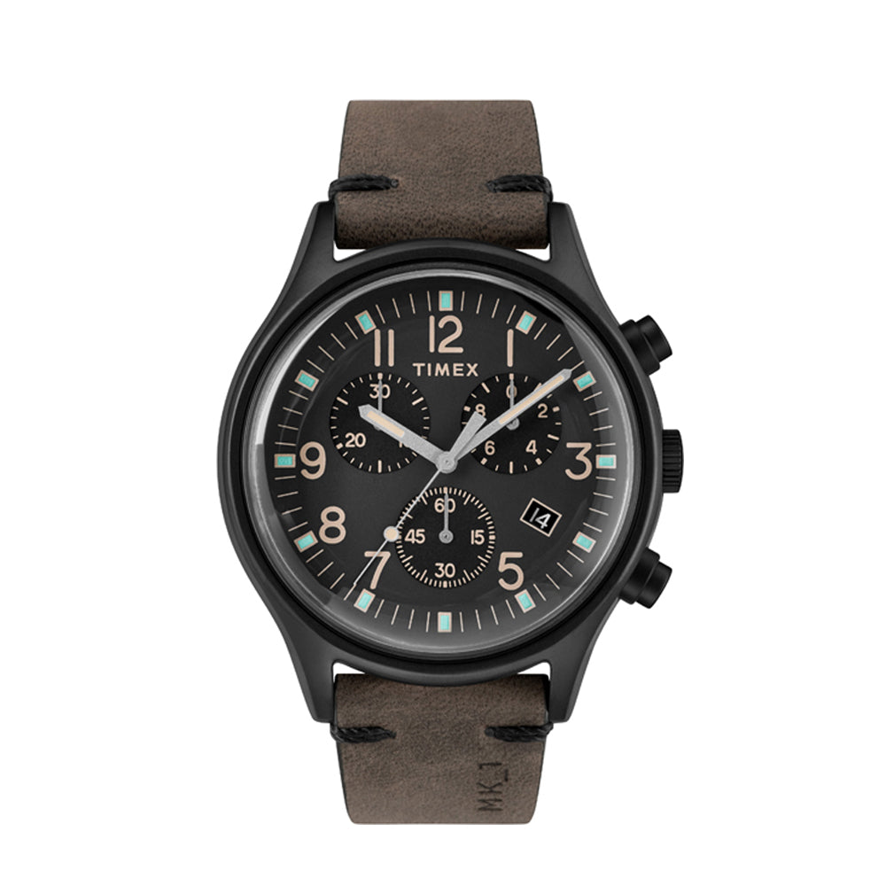 MK1 Stainless Steel Chronograph 42mm Leather Band