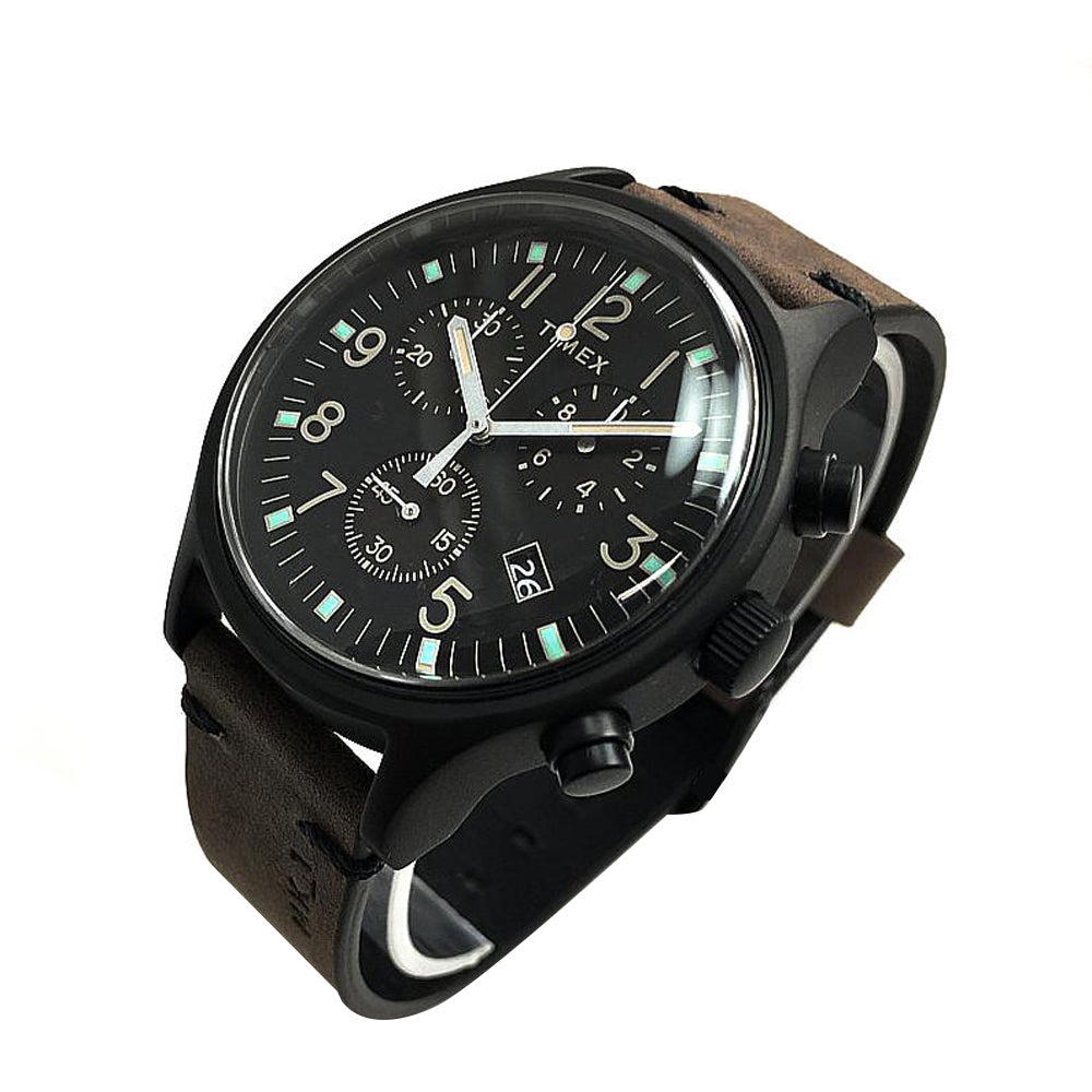 Timex Tw2r96500 MK1 Stainless Steel Chronograph 42mm Leather Band