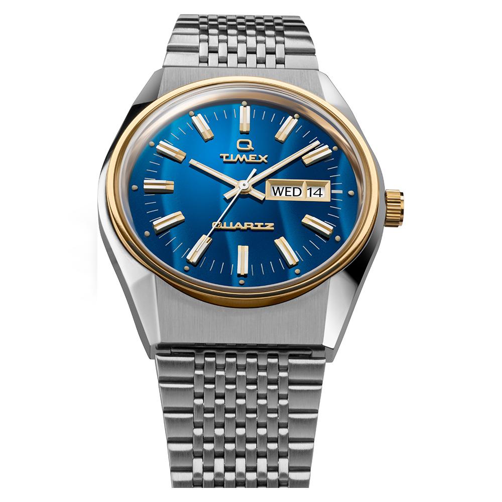 Q Timex Reissue Falcon Eye Day-Date 38mm Stainless Steel Band