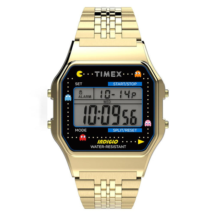 Timex T80 x PAC-MAN™ Digital 34mm Stainless Steel Band