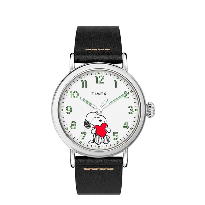 Timex Standard X Peanuts Featuring Snoopy Valentine'S Day 3-Hand 40mm Leather Band