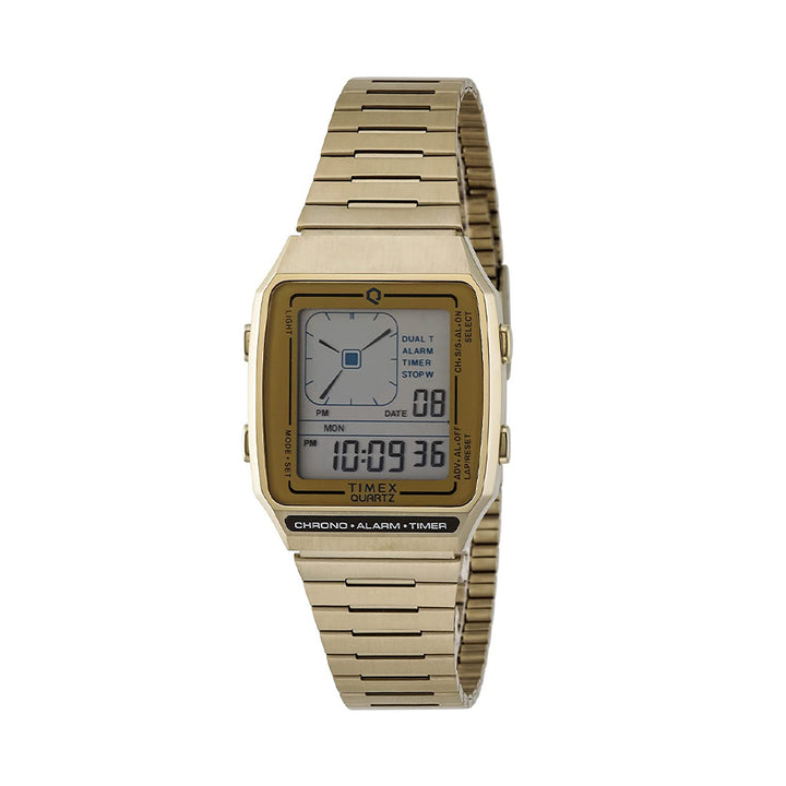 Q Timex LCA Digital 32.5mm Stainless Steel Band