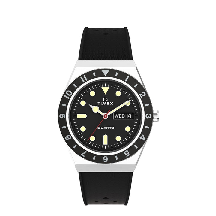 Q Timex Diver Date 38mm Rubber Band