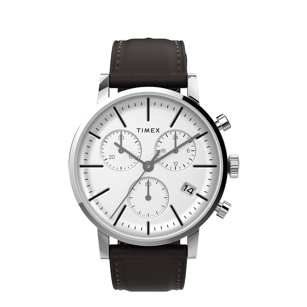 Midtown Chronograph 40mm Leather Band – Timex Philippines