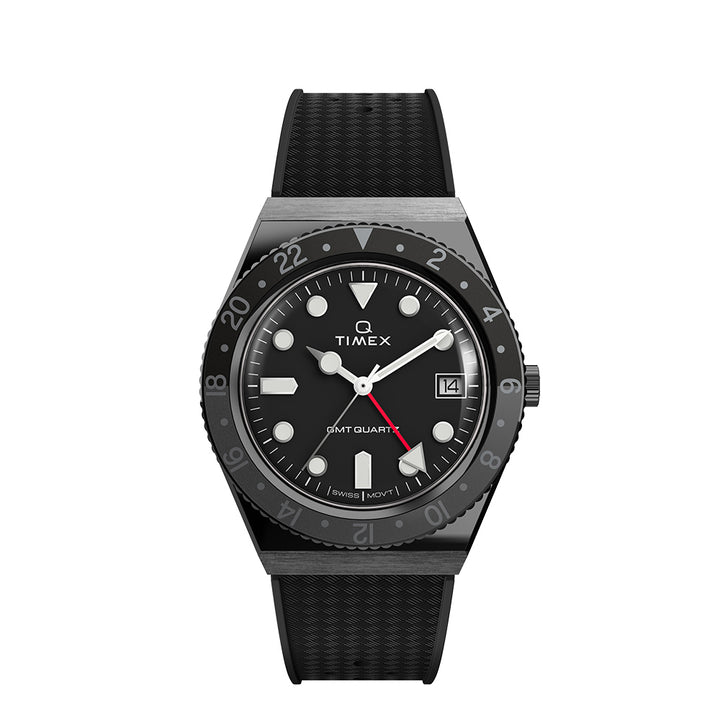 Q Timex Diver GMT  38mm Rubber Band