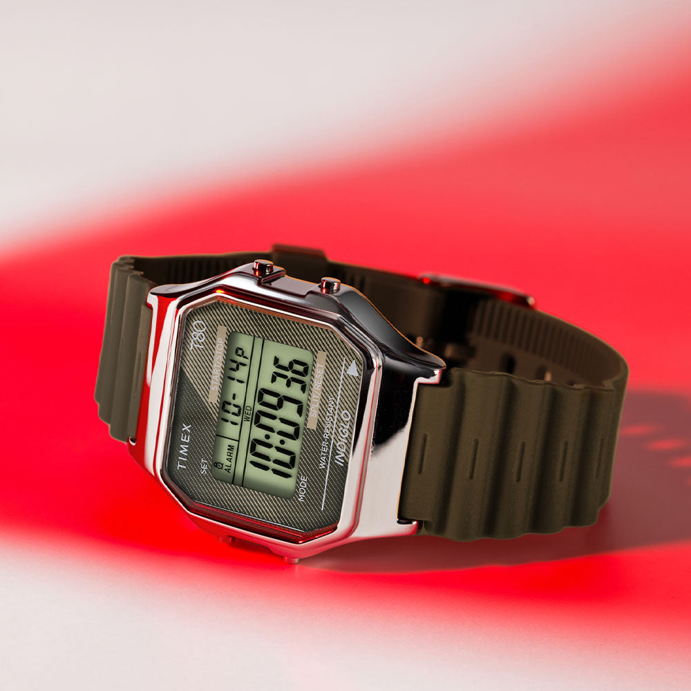 Timex T80 Digital 34mm Resin Band