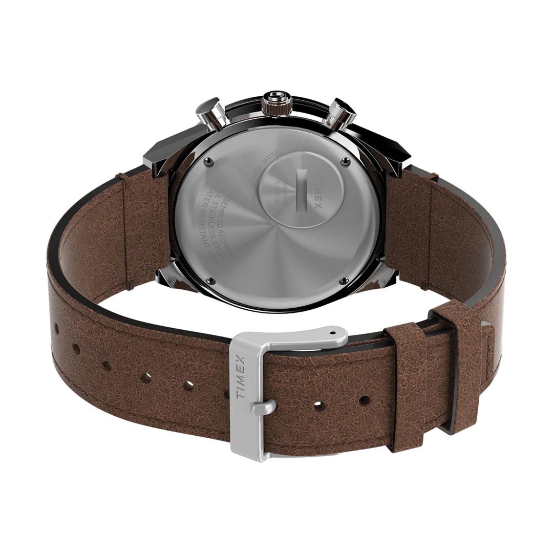 Q Timex Chronograph 40mm Leather Band