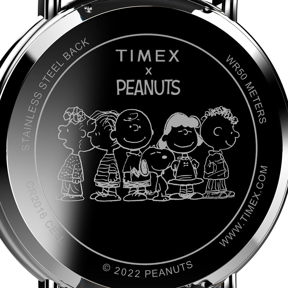 Timex Standard x Peanuts Featuring Snoopy Back To School 3-Hand 40mm Leather Band